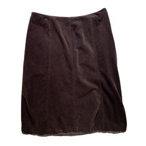 Valerie Stevens Womens A-Line Skirt Size 10 Brown Corduroy Above The Knee Retro